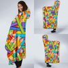Pencil Colorful Pattern Print Hooded Blanket-grizzshop
