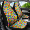 Pencil Colorful Pattern Print Universal Fit Car Seat Cover-grizzshop