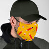 Pencil Pattern Print Face Mask-grizzshop