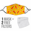 Pencil Pattern Print Face Mask-grizzshop