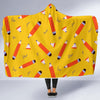 Pencil Pattern Print Hooded Blanket-grizzshop