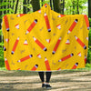 Pencil Pattern Print Hooded Blanket-grizzshop