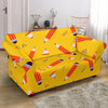 Pencil Pattern Print Loveseat Cover-grizzshop