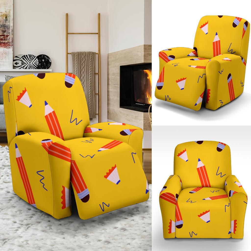 Pencil Pattern Print Recliner Cover-grizzshop