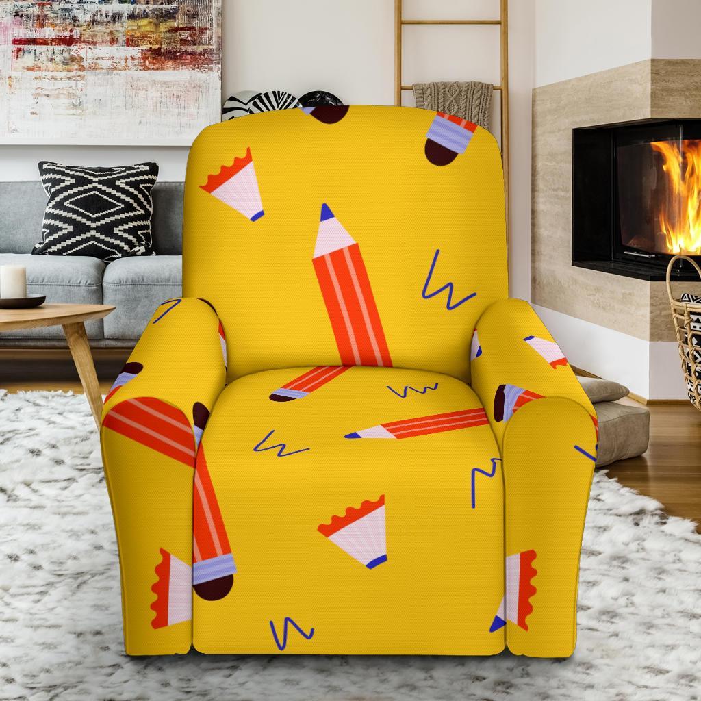 Pencil Pattern Print Recliner Cover-grizzshop