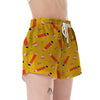 Pencil Pattern Print Women's Shorts-grizzshop