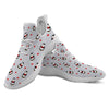 Penguin And Red Heart Print Pattern White Athletic Shoes-grizzshop