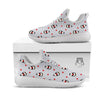 Penguin And Red Heart Print Pattern White Athletic Shoes-grizzshop