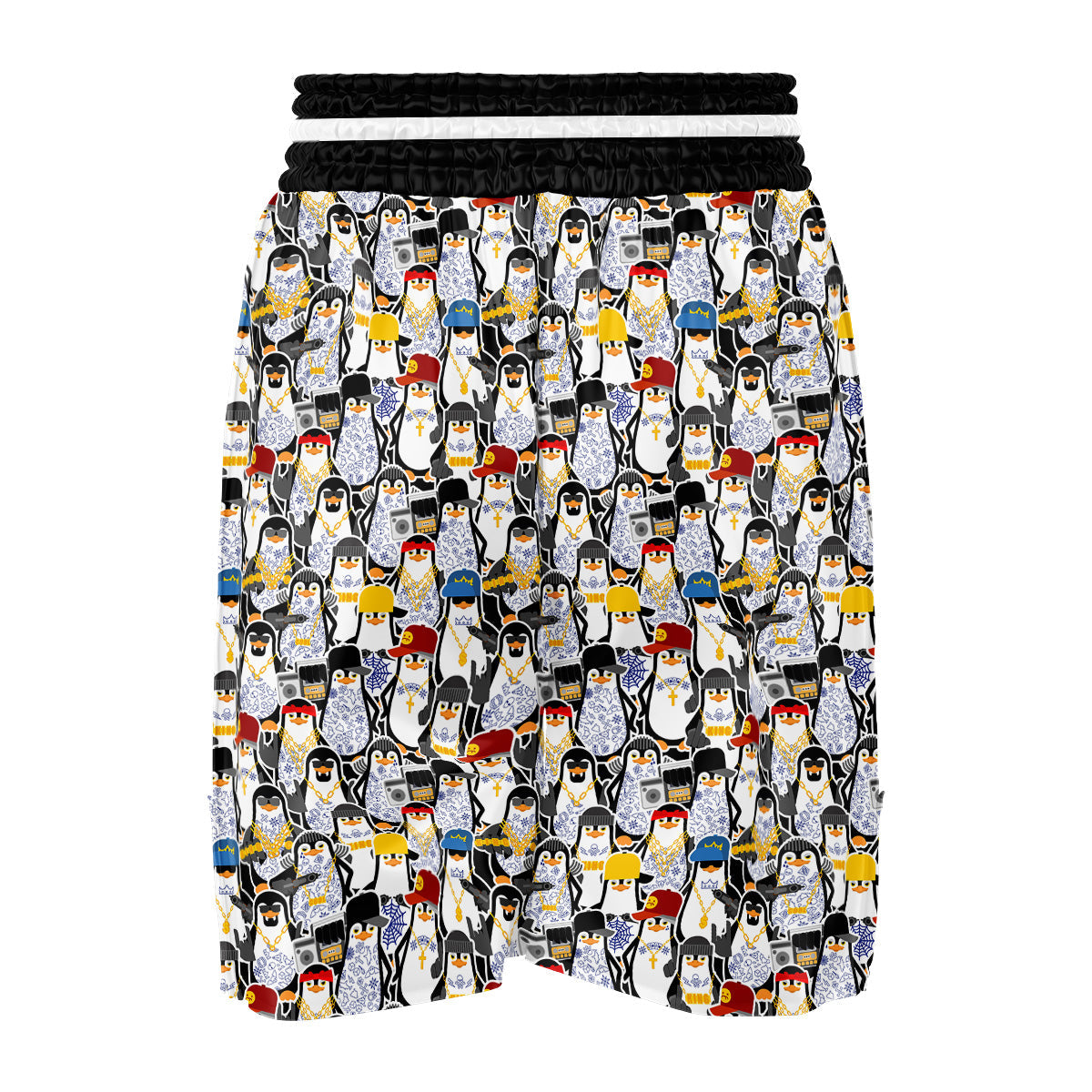 Penguin Criminal Print Pattern Boxing Shorts-grizzshop