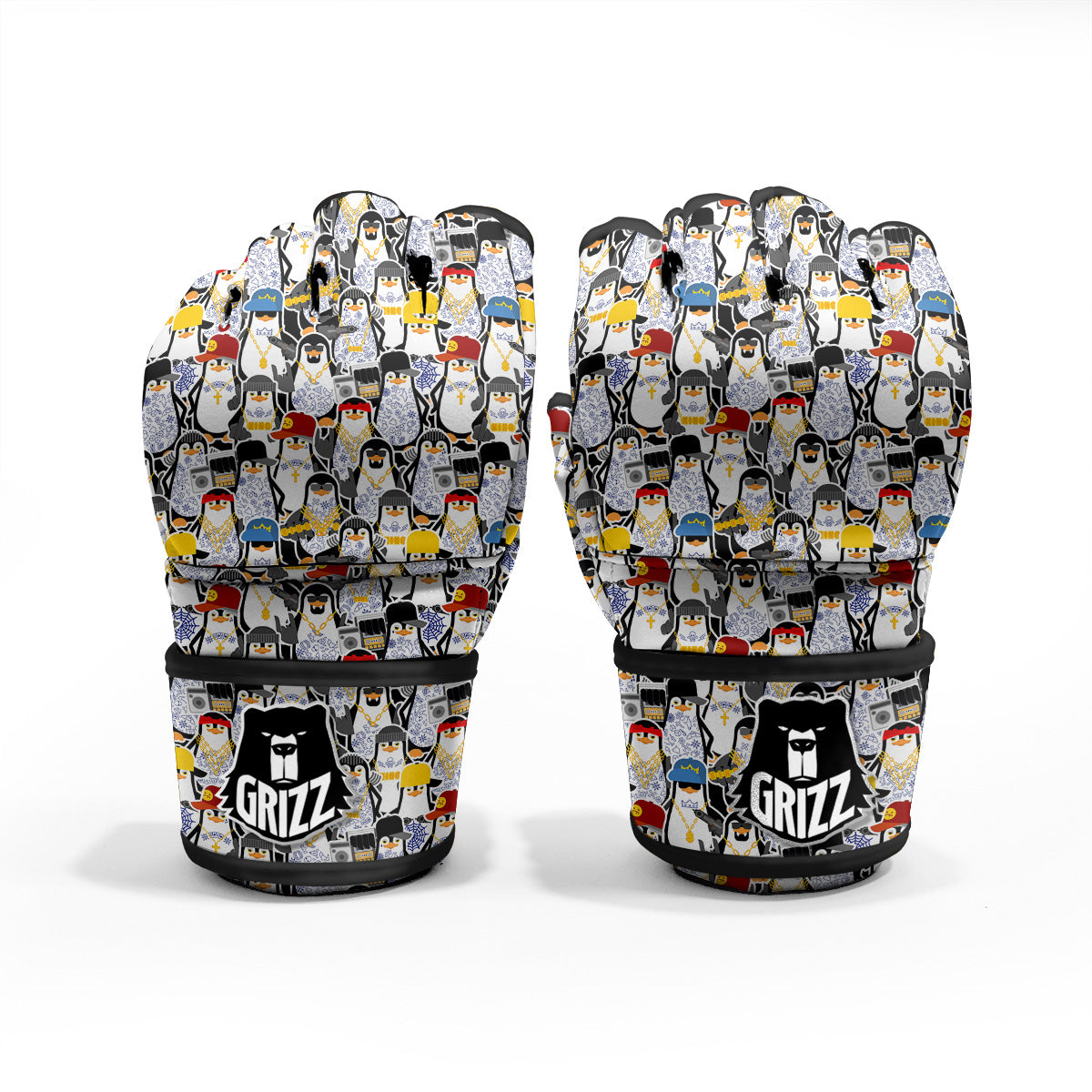 Penguin Criminal Print Pattern MMA Gloves-grizzshop