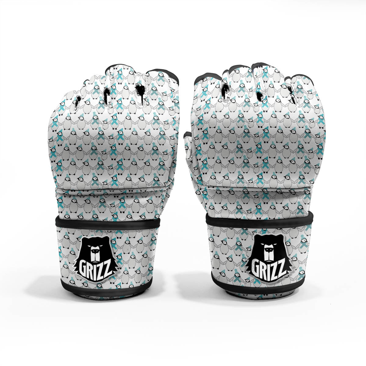 Penguin Emperor Cartoon Print Pattern MMA Gloves-grizzshop