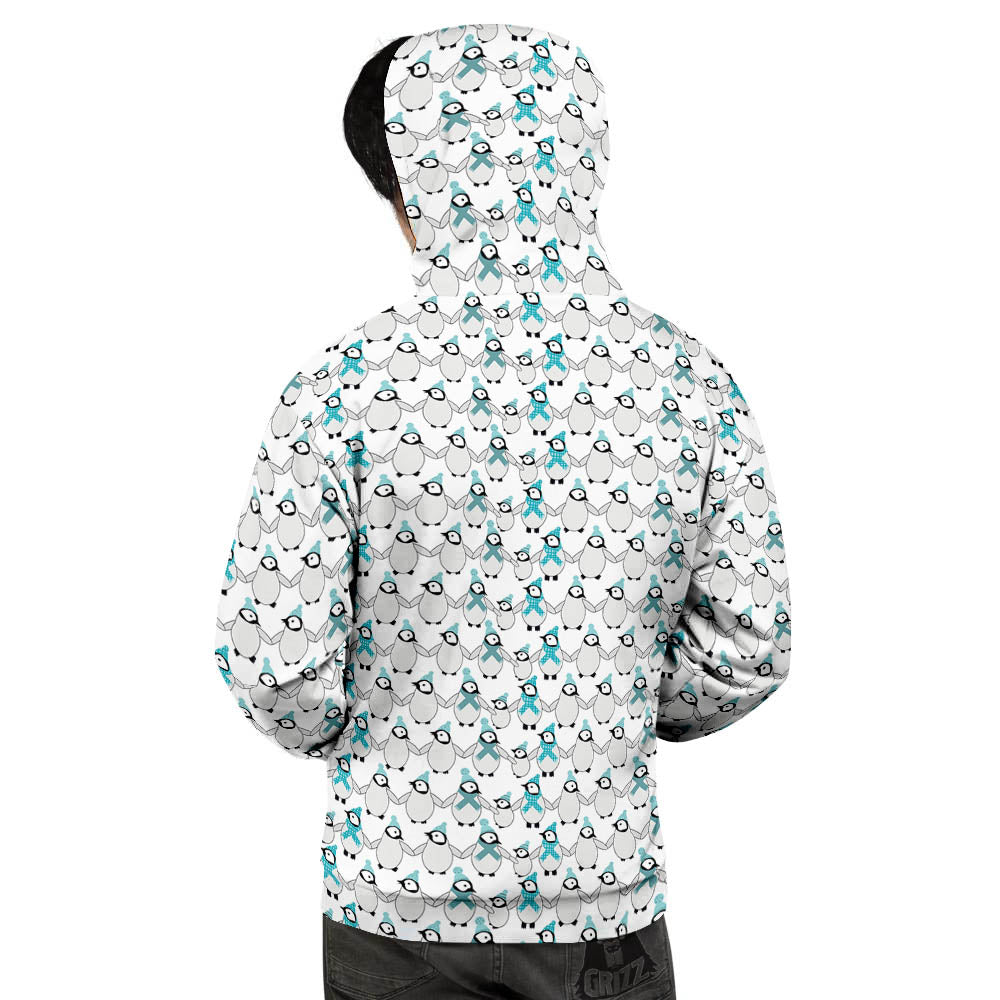 Penguin Emperor Cartoon Print Pattern Men's Hoodie-grizzshop