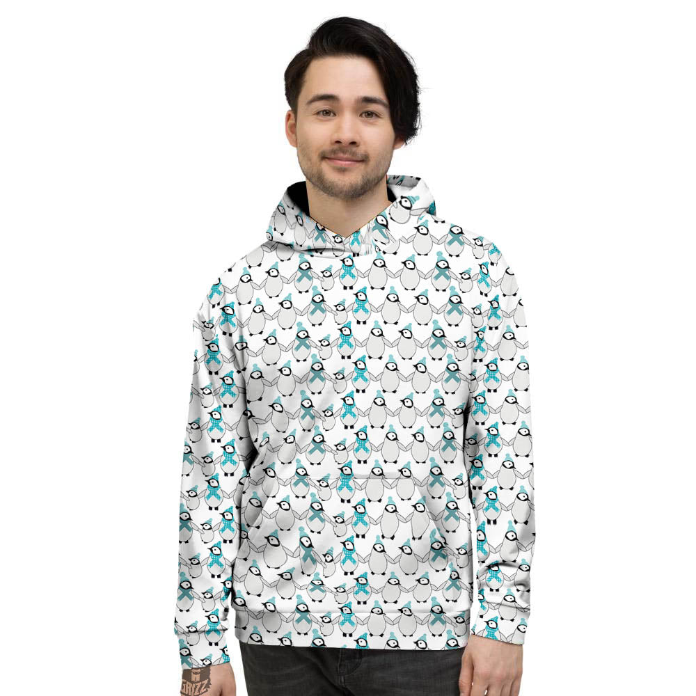 Penguin Emperor Cartoon Print Pattern Men's Hoodie-grizzshop