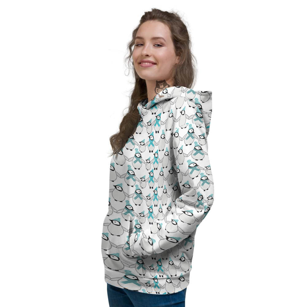 Penguin Emperor Cartoon Print Pattern Women's Hoodie-grizzshop