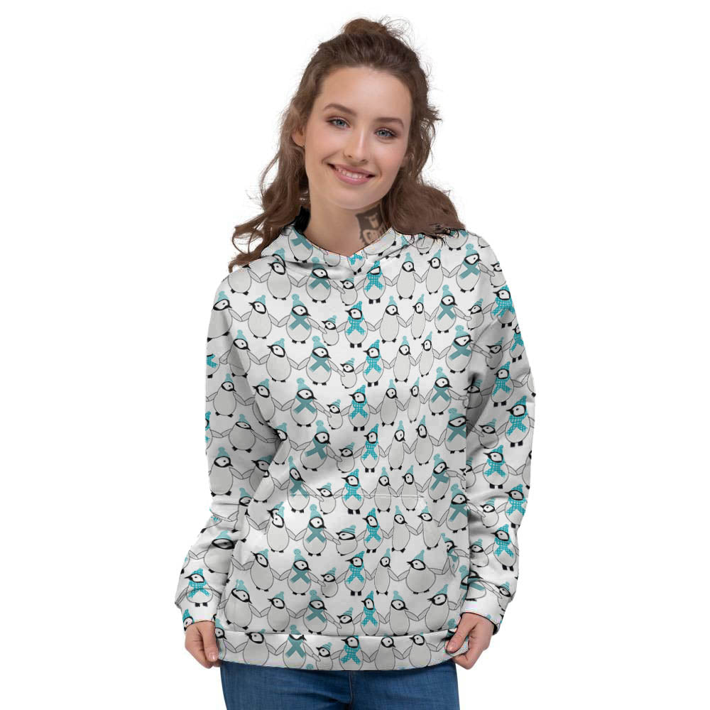 Penguin Emperor Cartoon Print Pattern Women's Hoodie-grizzshop