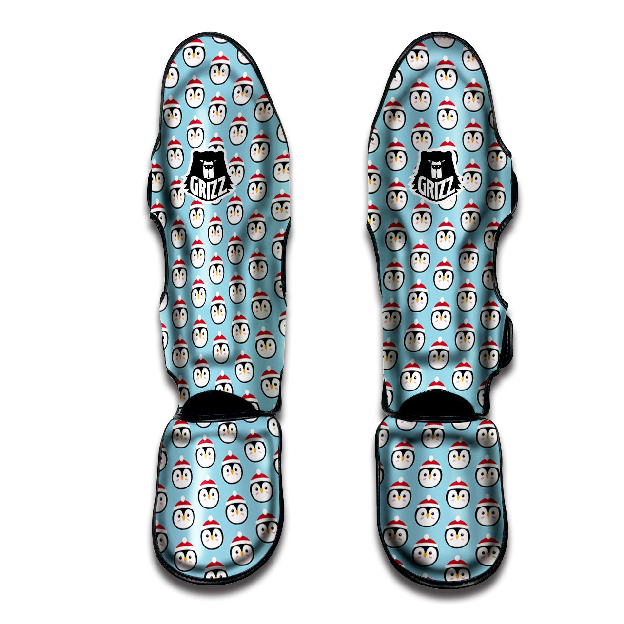Penguin Face Cute Print Pattern Muay Thai Shin Guards-grizzshop