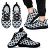 Penguin Face Pattern Print Black Sneaker Shoes For Men Women-grizzshop