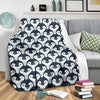 Penguin Face Pattern Print Blanket-grizzshop