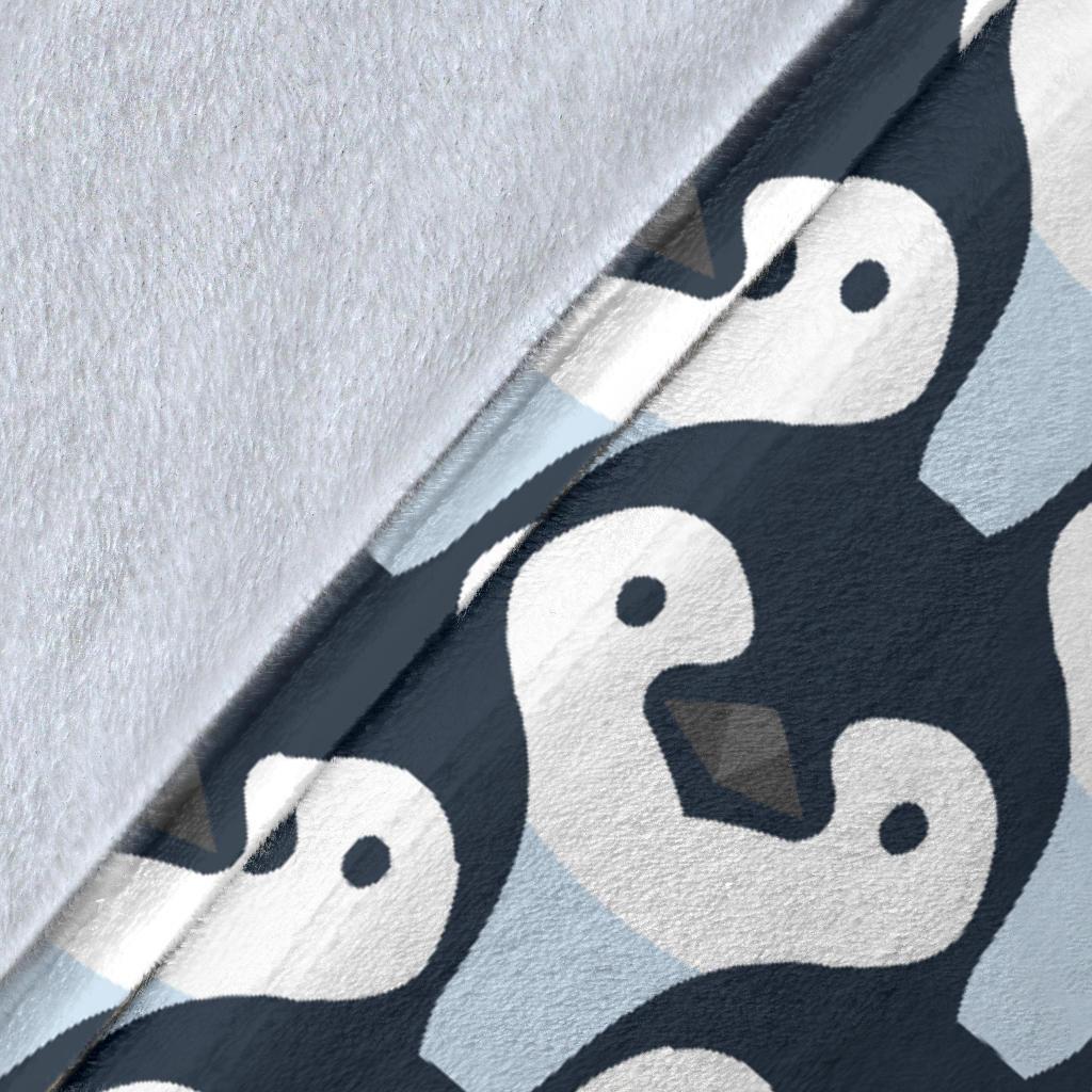 Penguin Face Pattern Print Blanket-grizzshop