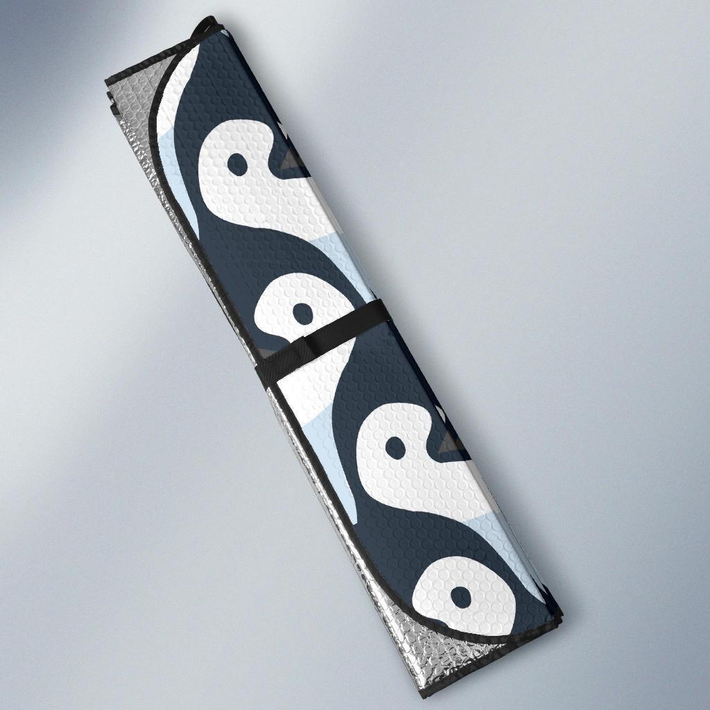 Penguin Face Pattern Print Car Sun Shade-grizzshop