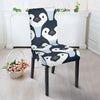 Penguin Face Pattern Print Chair Cover-grizzshop