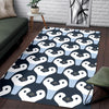 Penguin Face Pattern Print Floor Mat-grizzshop