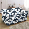 Penguin Face Pattern Print Loveseat Cover-grizzshop