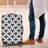 Penguin Face Pattern Print Luggage Cover Protector-grizzshop