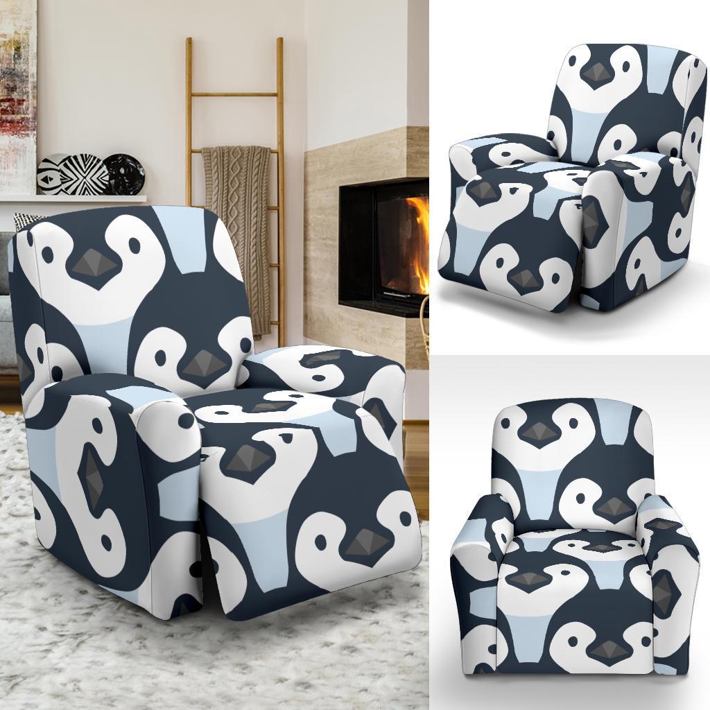 Penguin Face Pattern Print Recliner Cover-grizzshop