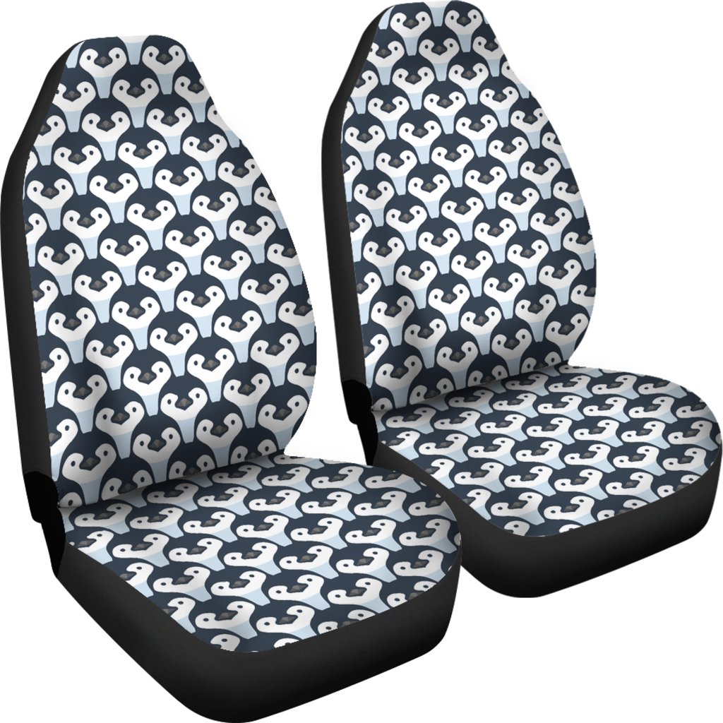 Penguin Face Pattern Print Universal Fit Car Seat Cover-grizzshop