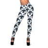 Penguin Face Pattern Print Women Leggings-grizzshop