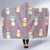 Penguin Pattern Print Hooded Blanket-grizzshop