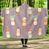 Penguin Pattern Print Hooded Blanket-grizzshop