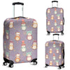 Penguin Pattern Print Luggage Cover Protector-grizzshop