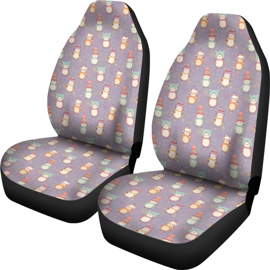 Penguin Pattern Print Universal Fit Car Seat Cover-grizzshop