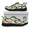 Penguin Pink Polka Print Pattern Black Sneaker-grizzshop