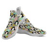 Penguin Pink Polka Print Pattern White Athletic Shoes-grizzshop