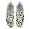 Penguin Pink Polka Print Pattern White Athletic Shoes-grizzshop