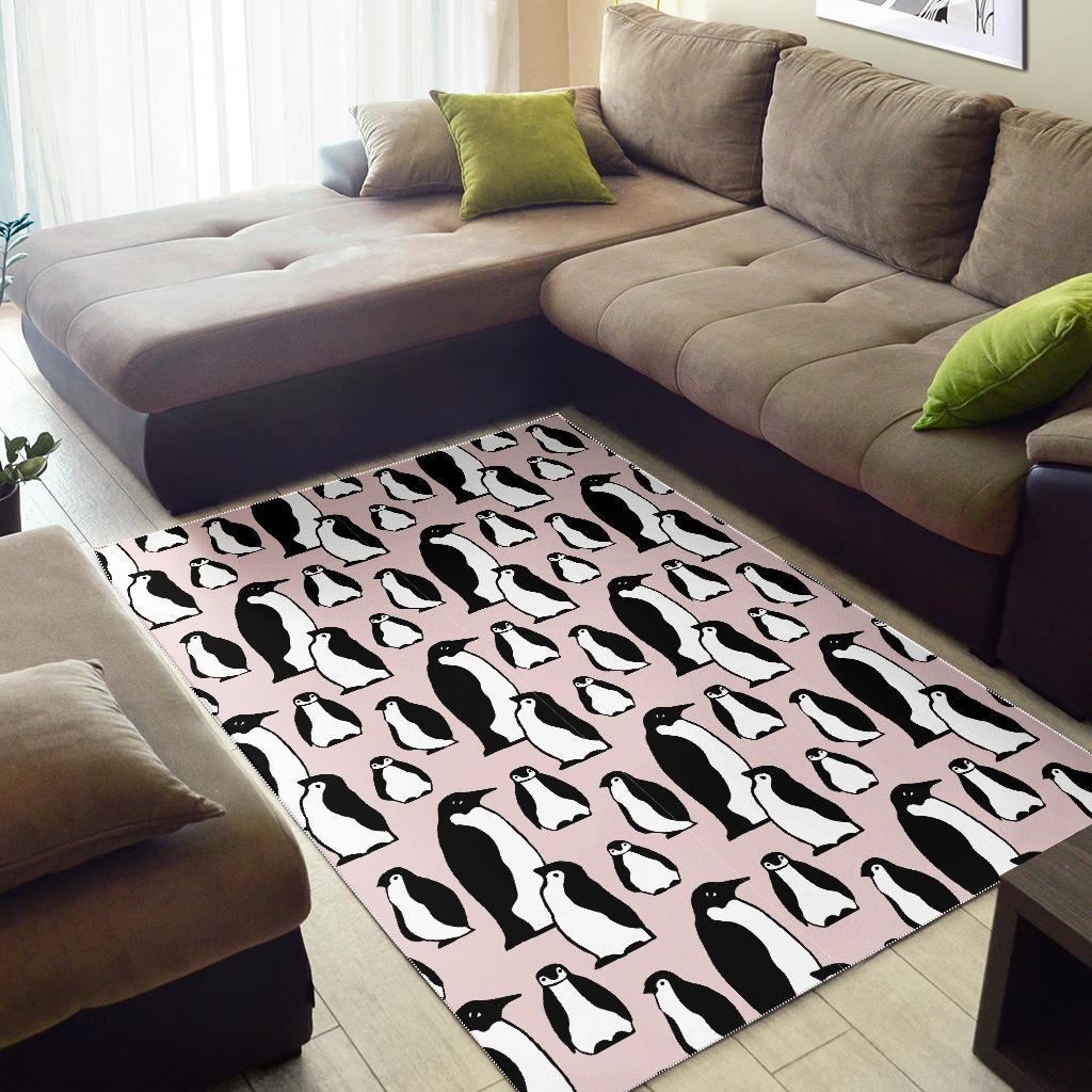 Penguin Print Pattern Floor Mat-grizzshop