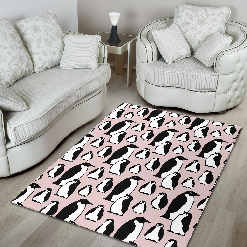 Penguin Print Pattern Floor Mat-grizzshop