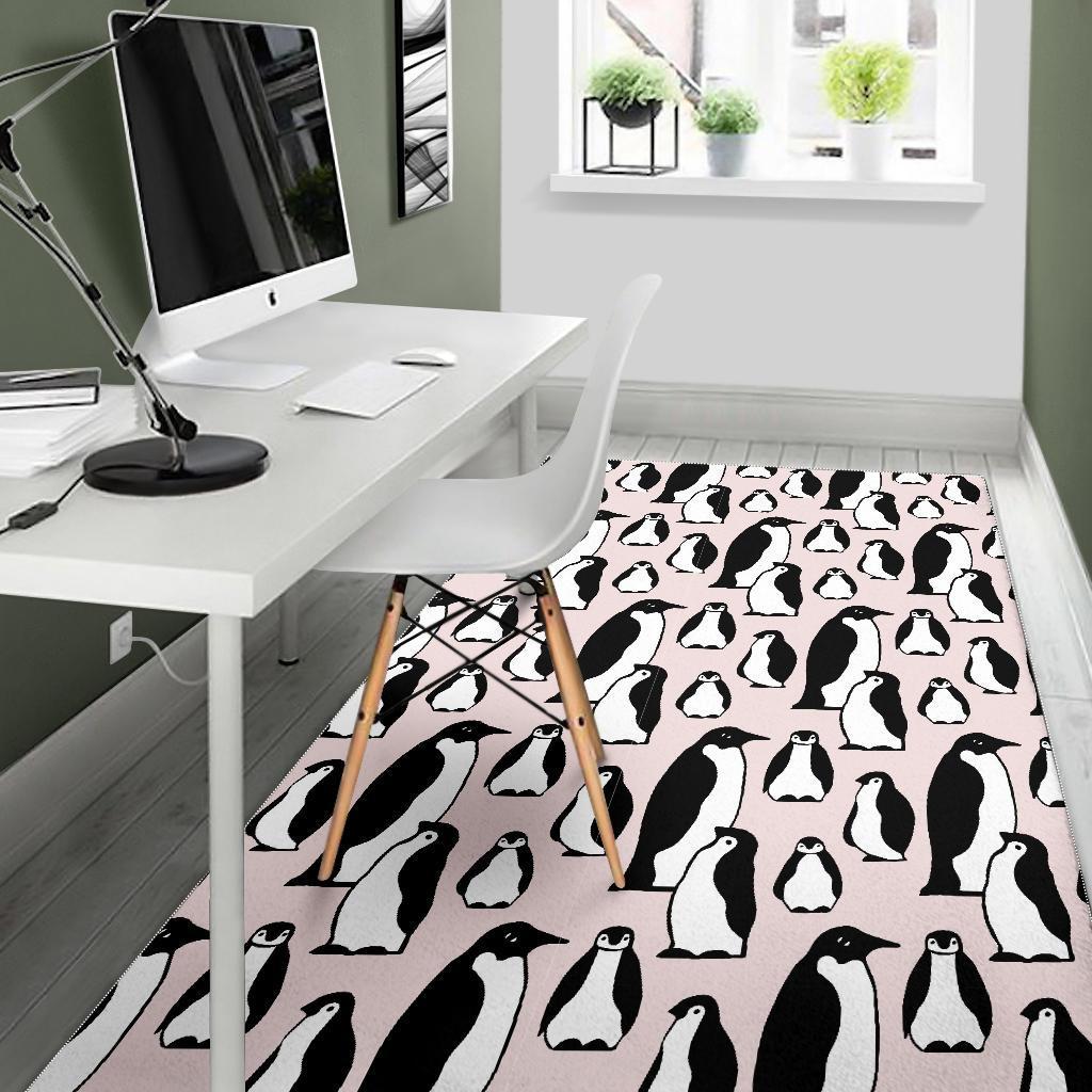 Penguin Print Pattern Floor Mat-grizzshop