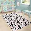 Penguin Print Pattern Floor Mat-grizzshop