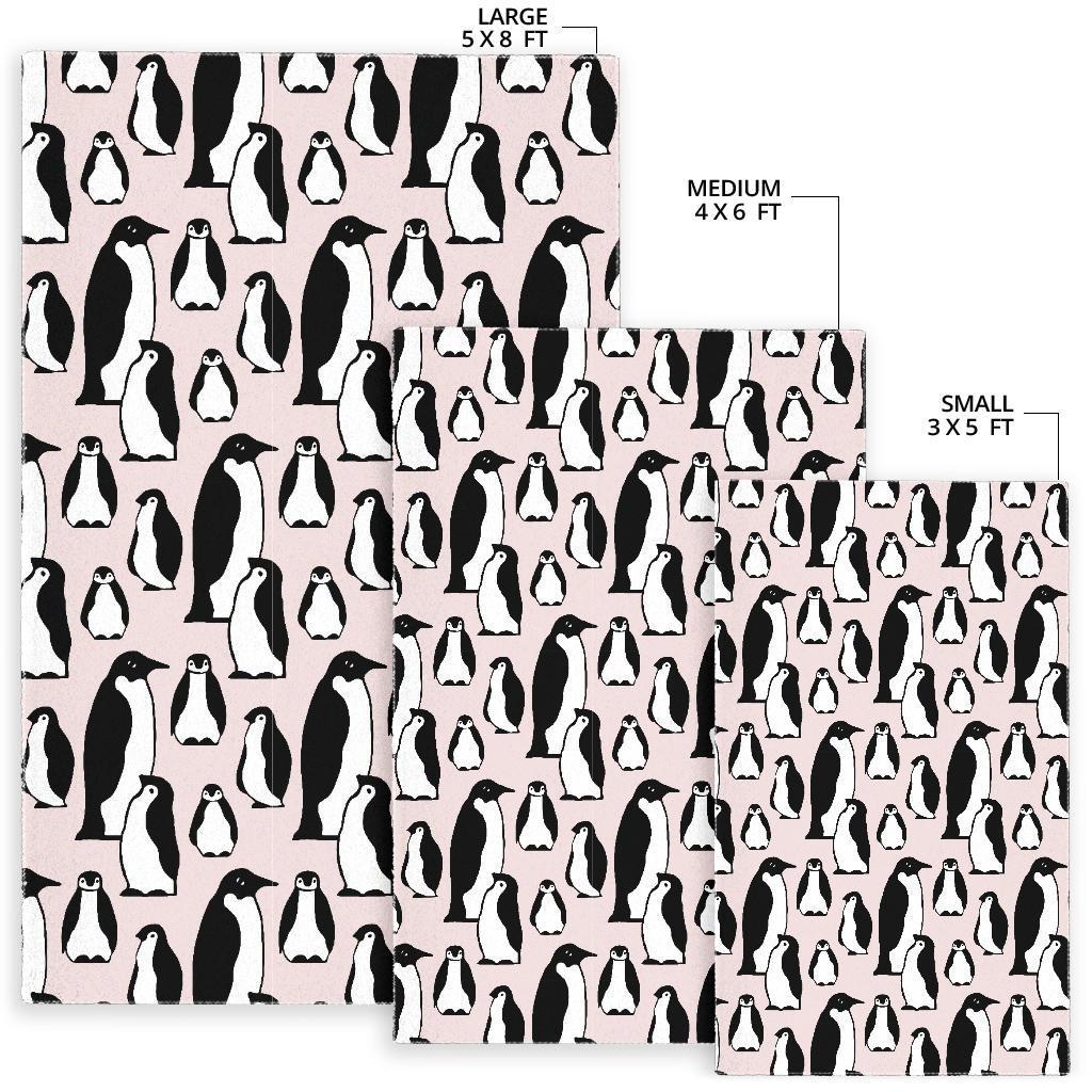 Penguin Print Pattern Floor Mat-grizzshop