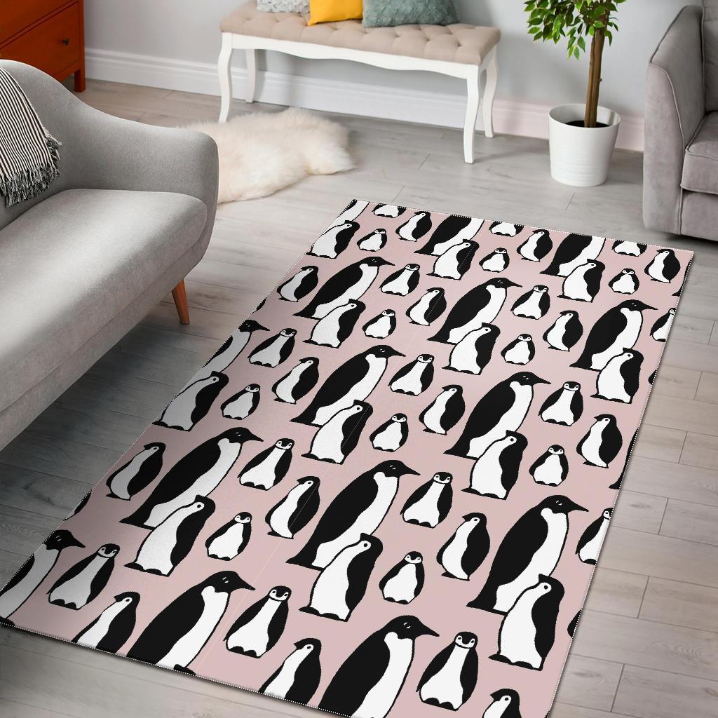 Penguin Print Pattern Floor Mat-grizzshop