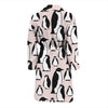 Penguin Print Pattern Men Long Robe-grizzshop