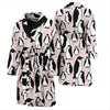 Penguin Print Pattern Men Long Robe-grizzshop