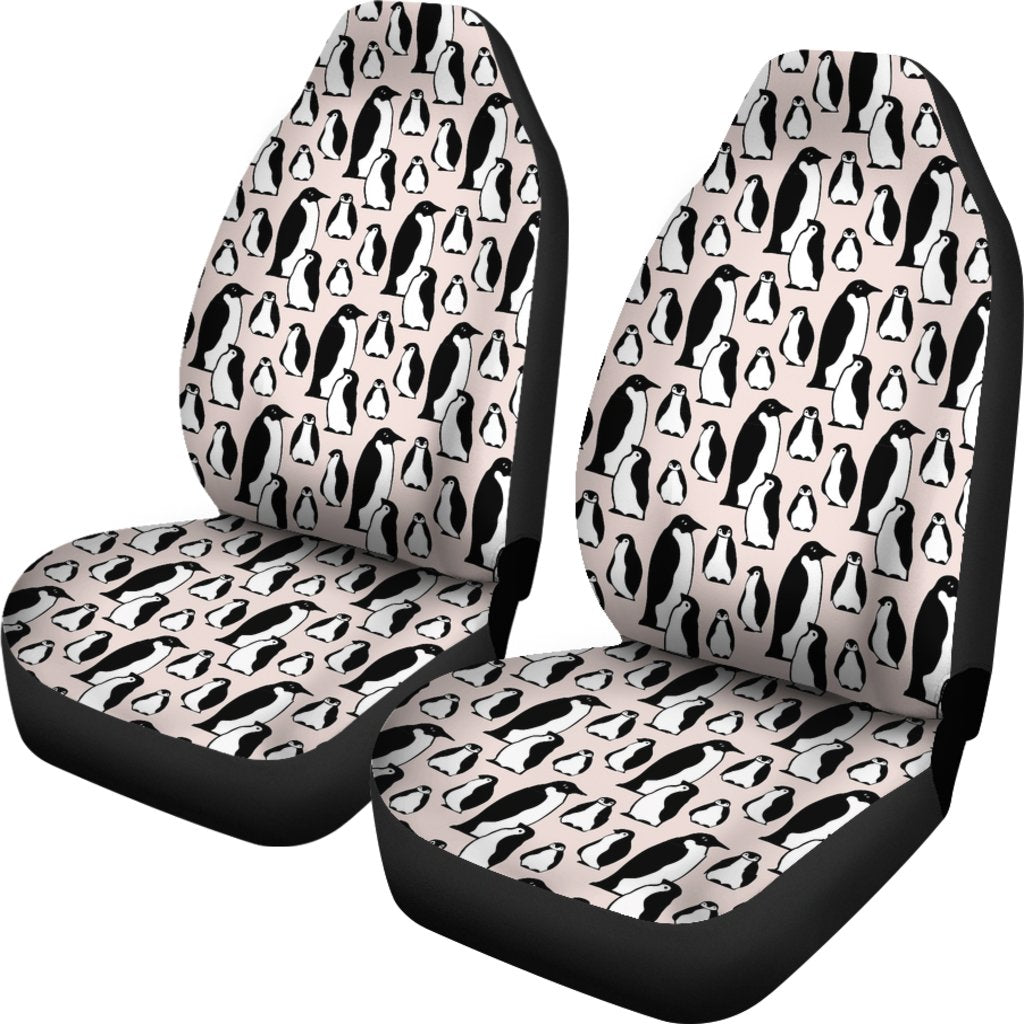 Penguin Print Pattern Universal Fit Car Seat Cover-grizzshop