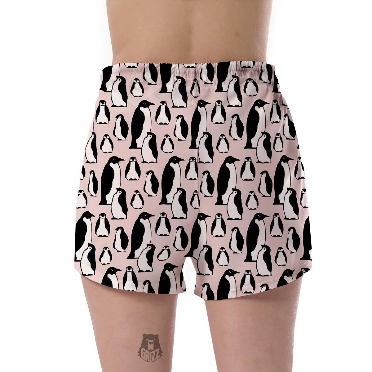 Penguin Print Pattern Women's Shorts-grizzshop