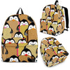 Penguin Waffle Pattern Print Backpack-grizzshop