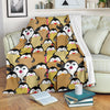 Penguin Waffle Pattern Print Blanket-grizzshop